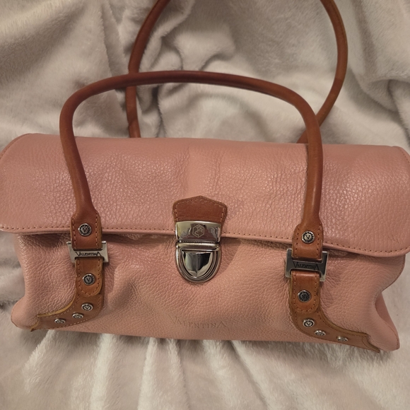 Valentina Handbags - Valentina Pink Leather Barrel Style Shoulder Bag...EUC